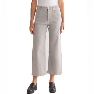 Rag & Bone Andi High Waist Ankle Wide Leg Jeans Light Gray, Sz 28, NWT